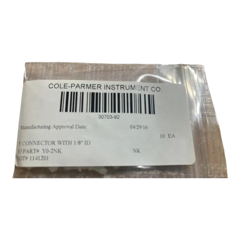 Cole-Parmer Masterflex 30703-92 Barbed Y-Connector Fitting