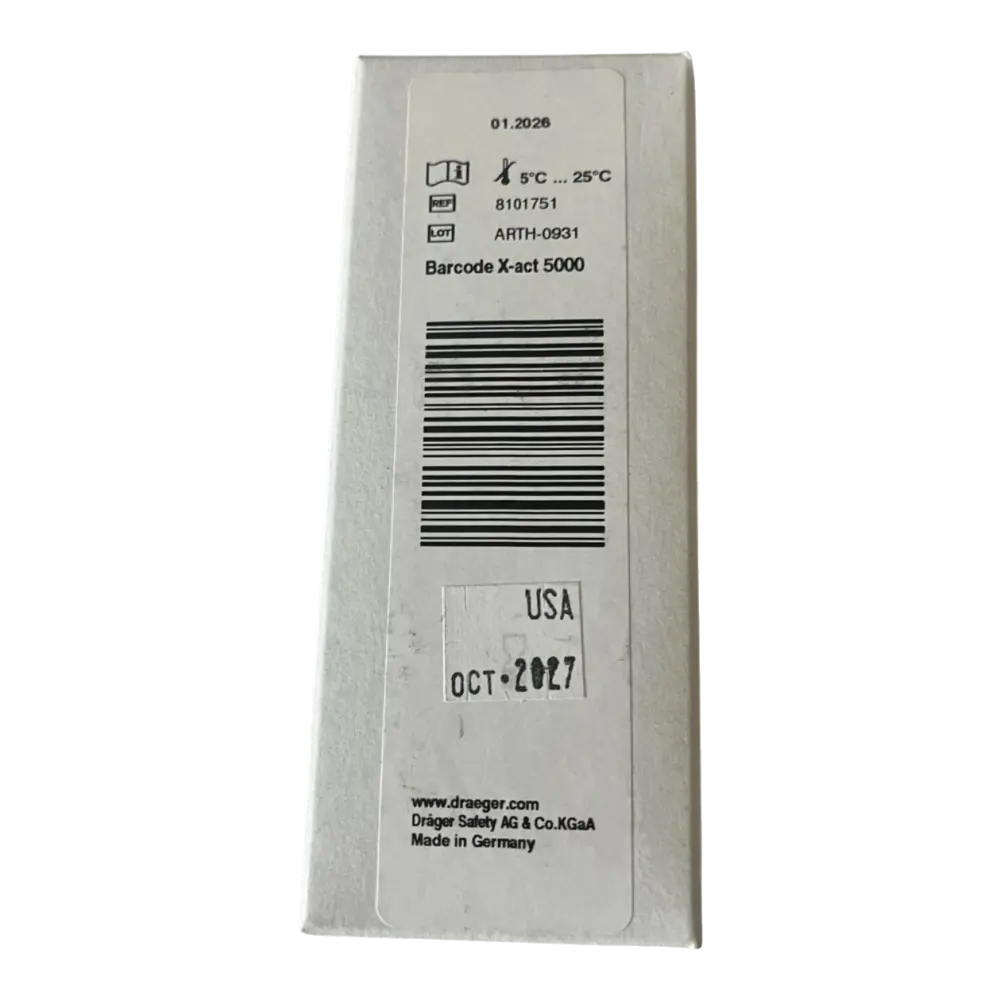 Draeger 8101751 Formaldehyde Gas Detection Tubes Box of 9